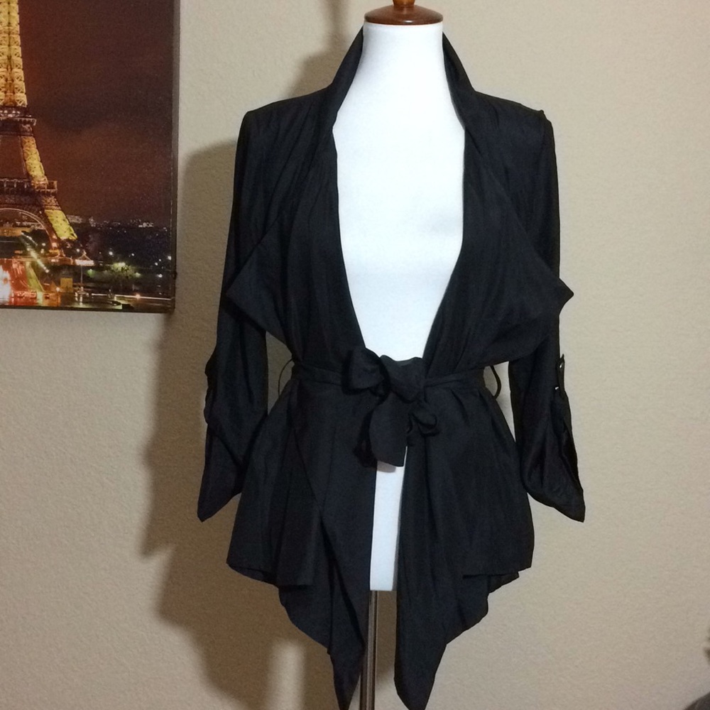 Anthro Yumi Kim 💕 Silk Blazer Kimono Sweater